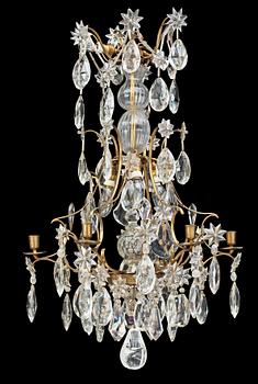 A Swedish Rococo 18th century six-light chandelier.