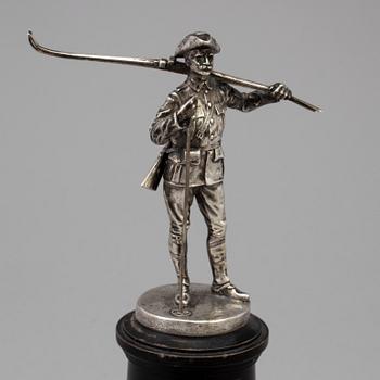 A Swedish silver figurine from CG Hallberg in Stockholm with unclear hallmarks.