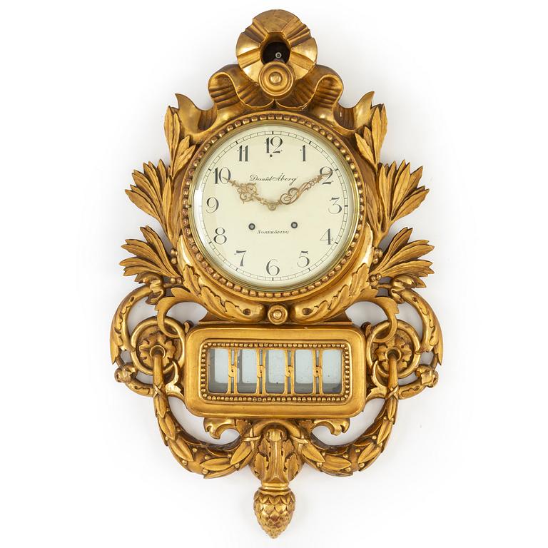 A gustavian style wall clock, 19th / 20th century.