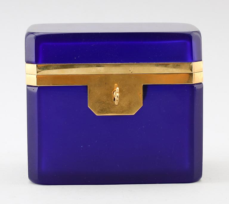 SKRIN, blått glas, sannolikt Elli Ferro, Murano, Italy, 1900-talets mitt.