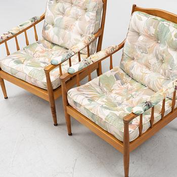 A pair of armchairs, Fagas, Denmark, 1960's.