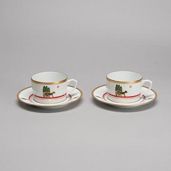 TEKOPPAR, ett par, porslin, för Cartier, Limoges, 1986.