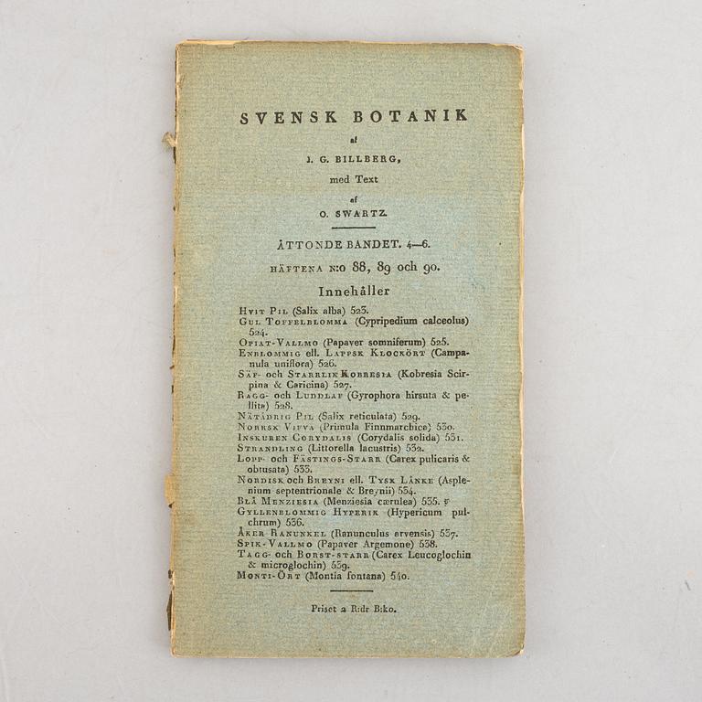 Johan Wilhelm Palmstruch & Johan Gustaf Billberg, "Swedish Botany", 78 parts in total.