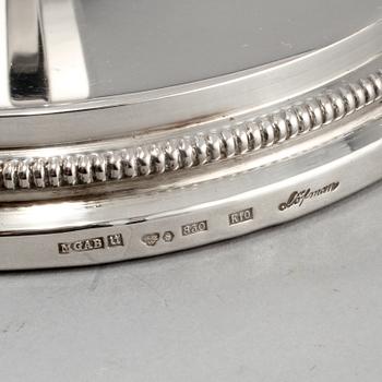 LJUSSTAKAR, ett par, silver, Eric Löfman för KG Markström, Uppsala, 1984.