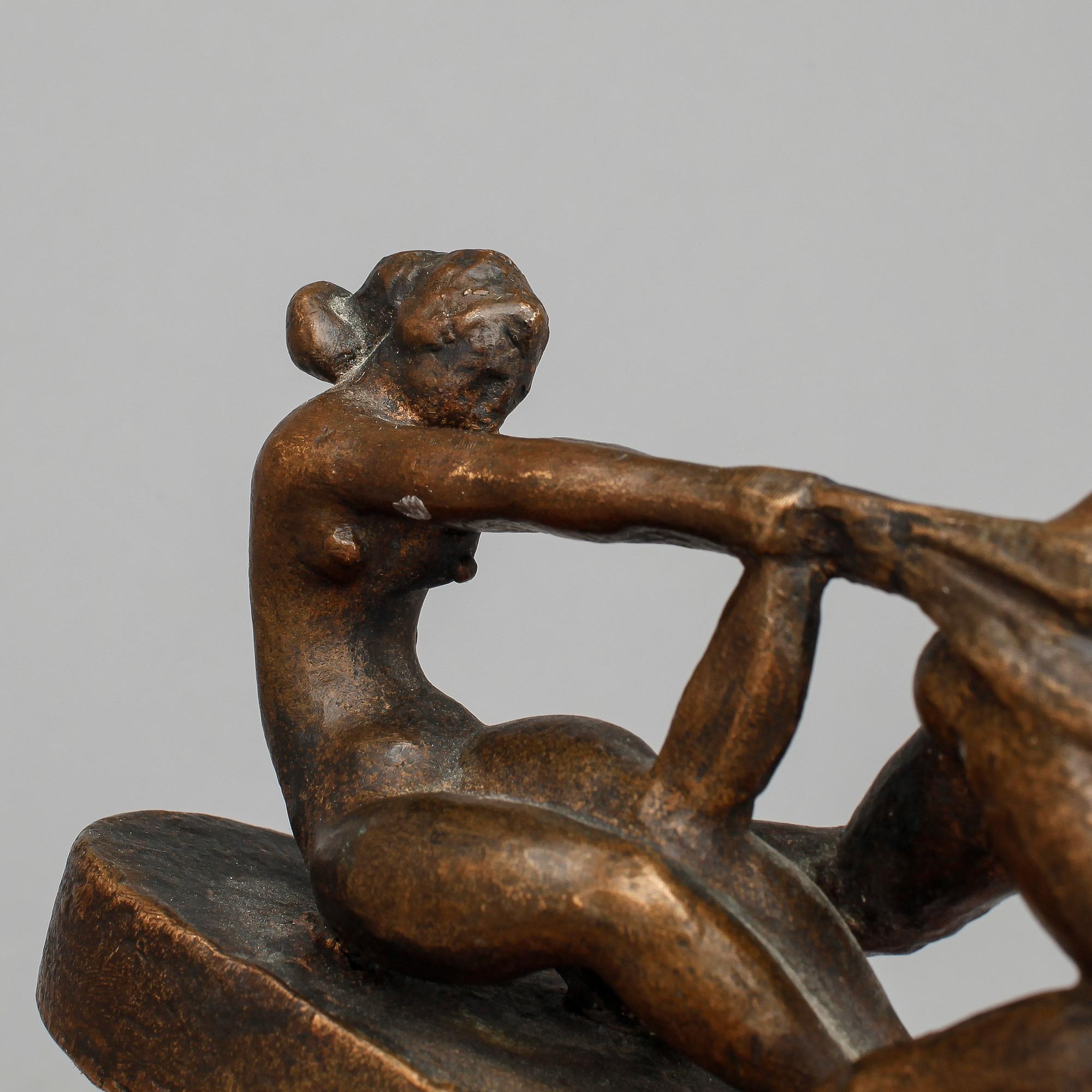 NILS FOUGSTEDT, skulptur, brons. Signerad.