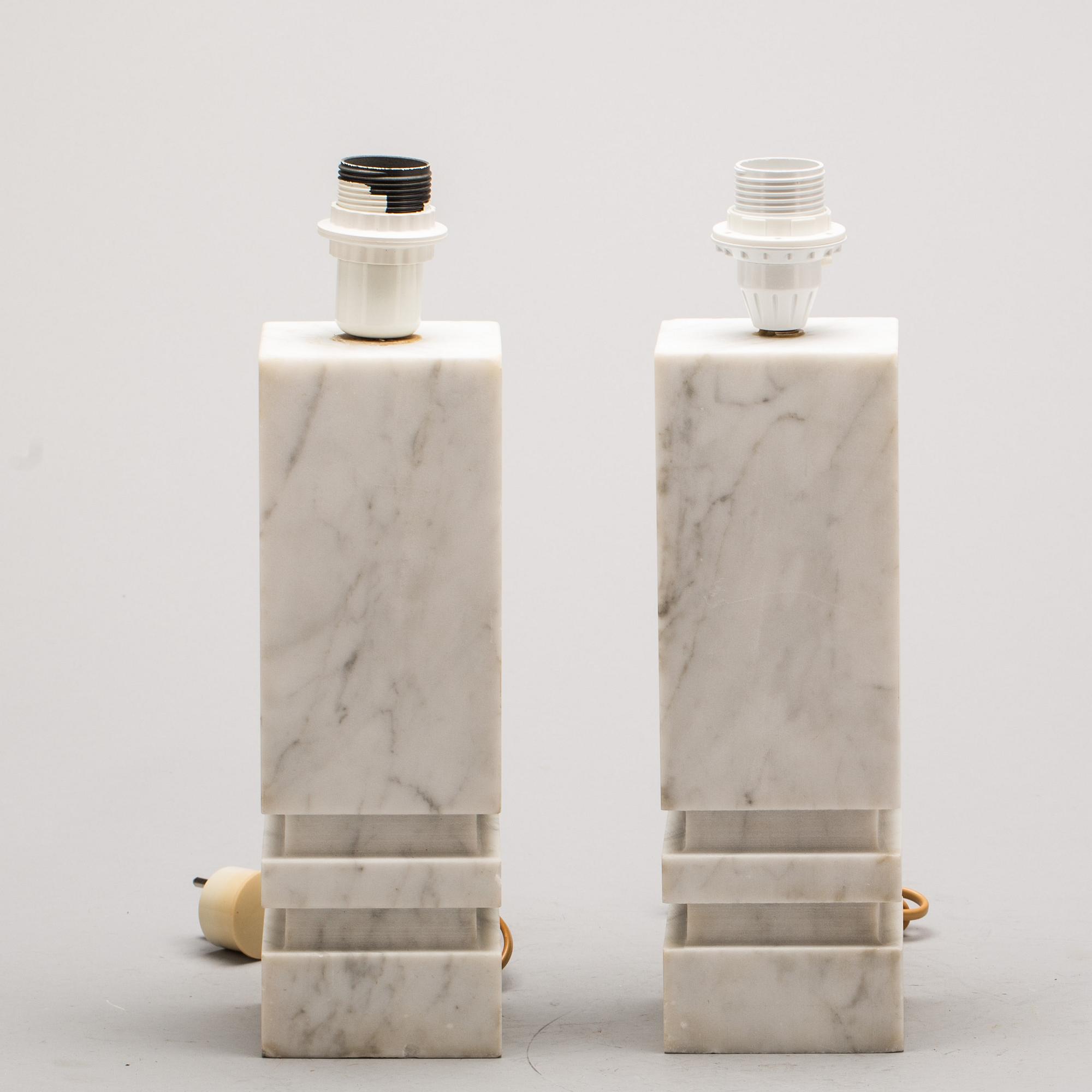 BORDSLAMPOR, ett par, 1900-talets andra hälft.