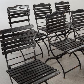 TRÄDGÅRDSSTOLAR 7 st 1900-talets mitt.
