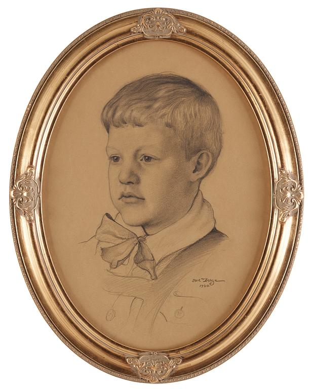 Owe Zerge, Portrait of Åke Carlsten, seven years of age.