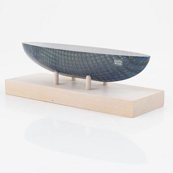 Bertil Vallien, boat, glass, Kosta Boda.