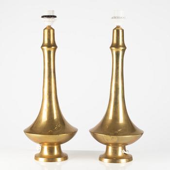 A pair of table lights, Nordiska Kompaniet, Sweden, 1960's.