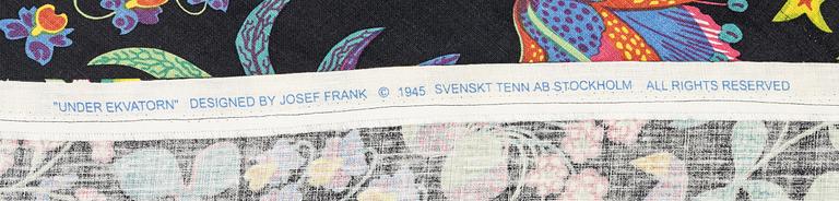 Josef Frank, a linen textile, 'Under Ekvatorn' (Under the Equator), Svenskt Tenn, the pattern designed in 1941.