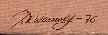 Bertil Warnolf, oil on canvas signed and dated 76.