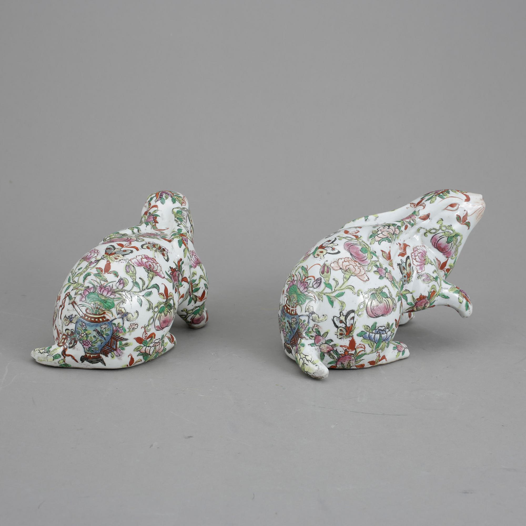 FIGURINER, ett par, porslin, Kina. 1900-tal.