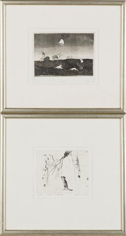Outi Heiskanen, Etching, 2 pcs.