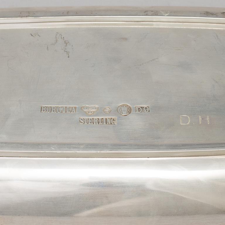 A silver dish, Borgila, Stockholm 1954. Weight ca 1109 grams.