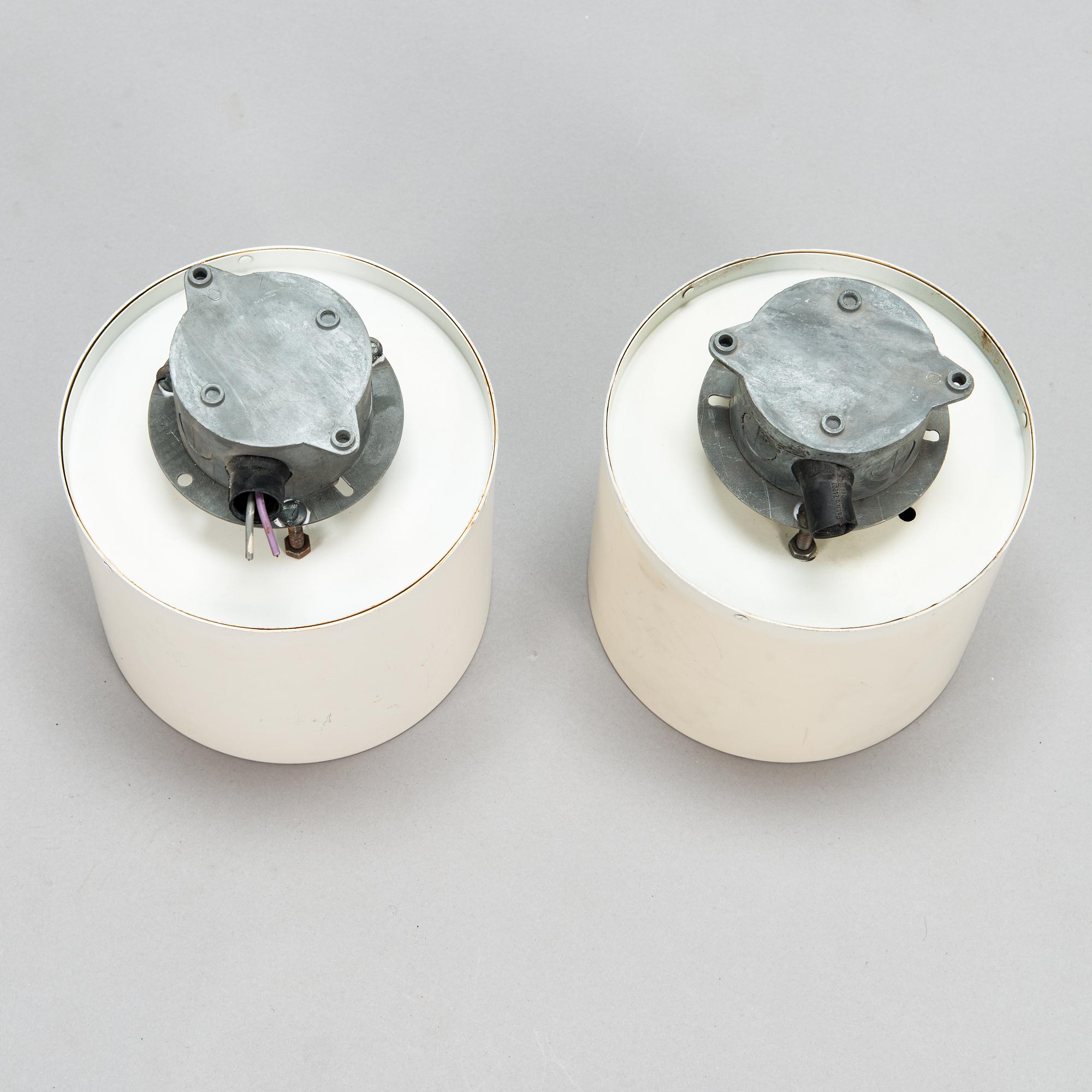 Alvar Aalto, a pair of mid-20th century ceiling lights for Idman.