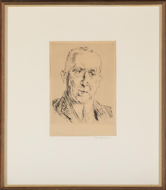 MAX LIEBERMANN, etsning, signerad.