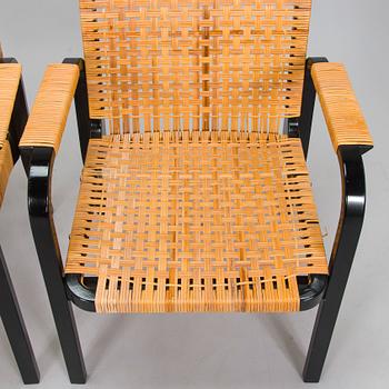 Alvar Aalto, karmstolar, 6 st, modell 45, för Artek 1970-tal.