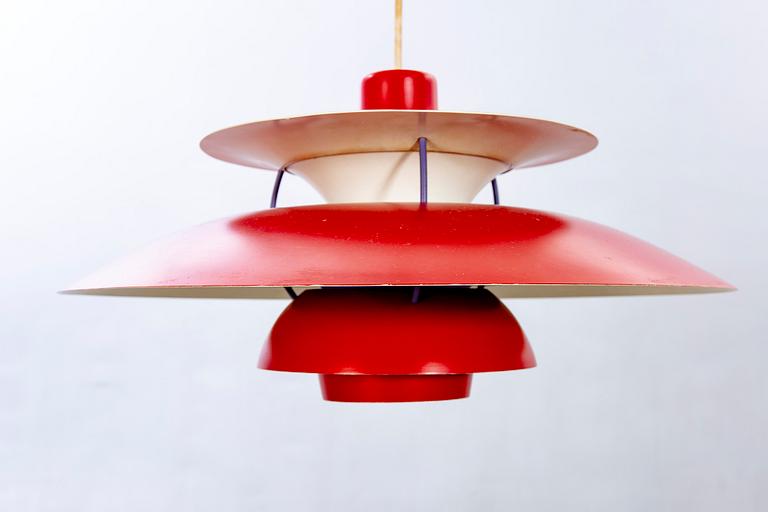 Poul Henningsen, taklampa, "PH 5", Louis Poulsen, Danmark, 1970-tal.