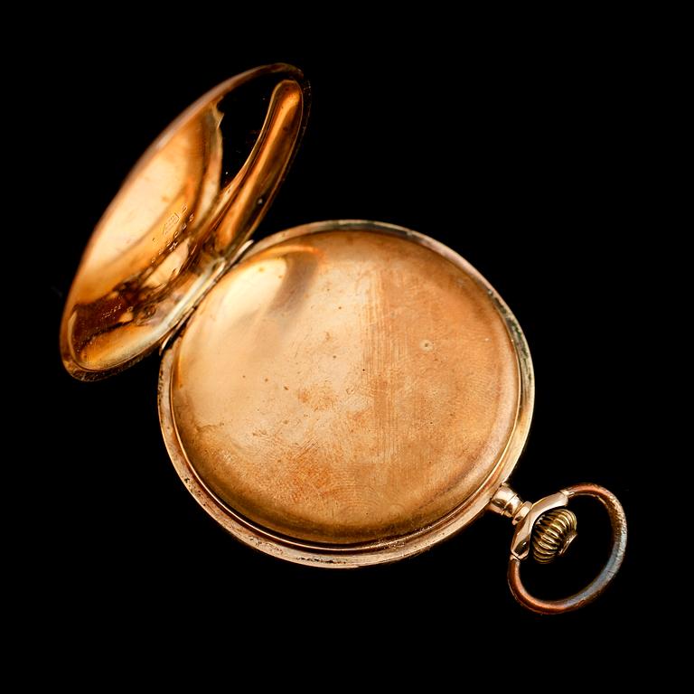 FICKUR, 14 k guld, savonett, 1900-talets första hälft.