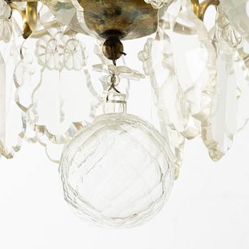 A Rococo style chandelier, circa 1900.