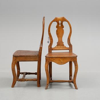 STOLAR, 2 st, allmoge, rokoko, 1700/1800-tal.