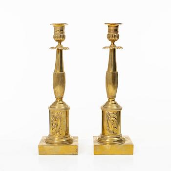 Candelabras, a pair, Empire style, first half of the 20th century.