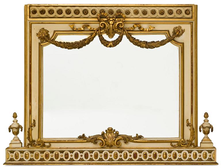 A Louis XVI-style mirror panel. According to family tradition from a Tsar palace.