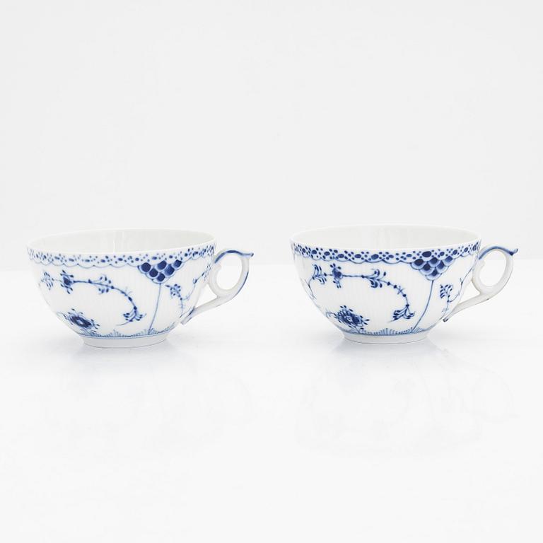 Royal Copenhagen, A 11- piece porcelain tea service 'Musselmalet'.