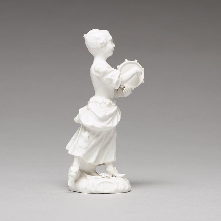 FIGURIN, mjukt porslin. Marieberg, 1700-tal.