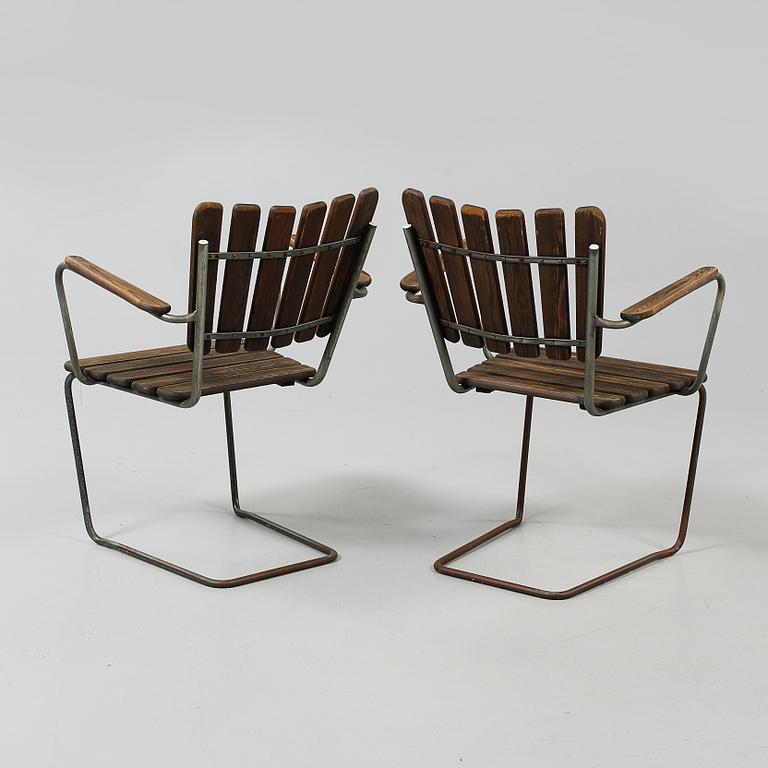 TRÄDGÅRDSSTOLAR, ett par, 1900-talets andra hälft.