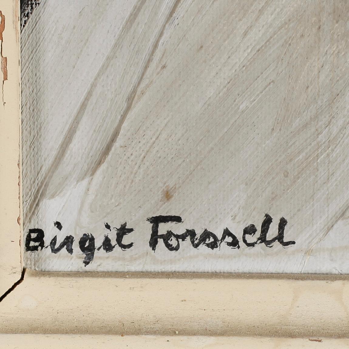 BIRGIT FORSELL, olja på pannå, signerad.