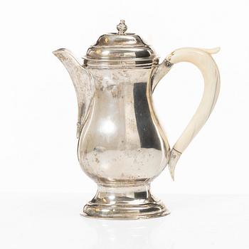 An Austrian silver coffee pot, Rabb, 1797.