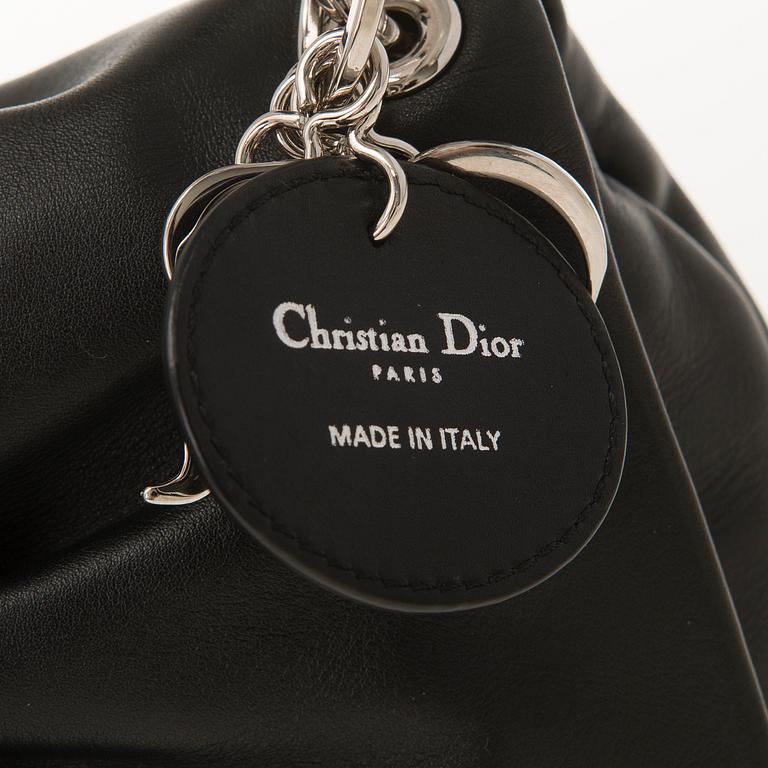 CHRISTIAN DIOR, Black Leather Demi Lune Small Flap Bag.
