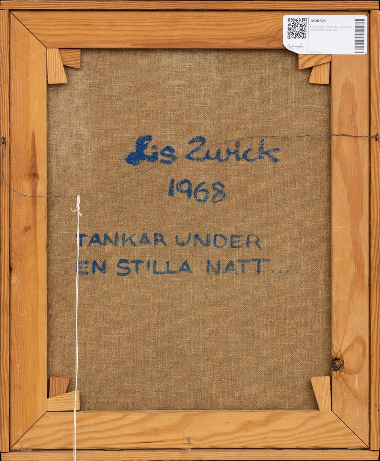 LIS ZWICK, olja på duk signerad och daterad 1968.