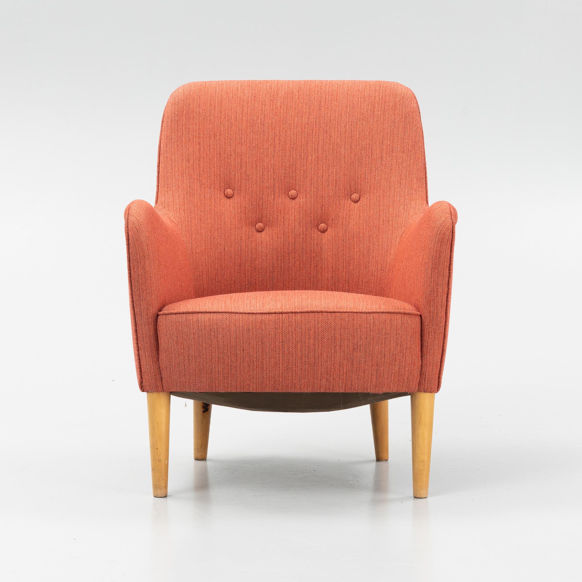 Carl Malmsten, a 'Konsert' easy chair, second part of the 20th Century.