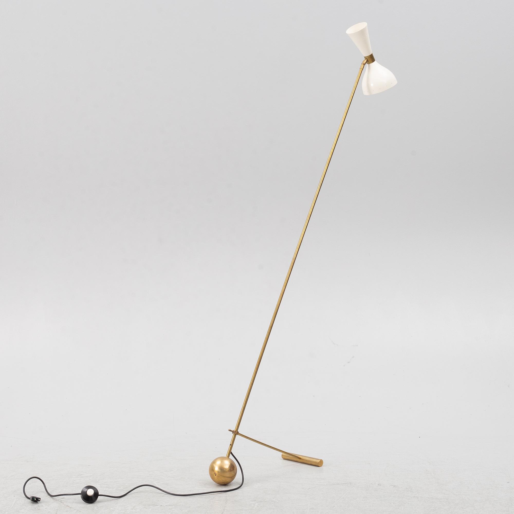 Floor lamp, "Diabolo White", Luci, Parma, Italy.