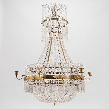 A late Empire chandelier from mid 19th century.