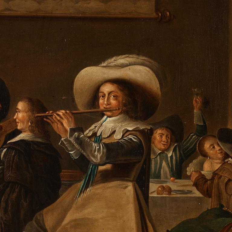 Anthonie Palamedesz. Follower of, A merry company in an interior.