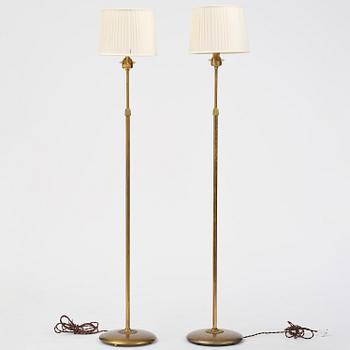 Bertil Brisborg, a pair of floor lamps model 31376, Nordiska Kompaniet, Sweden, 1940s.
