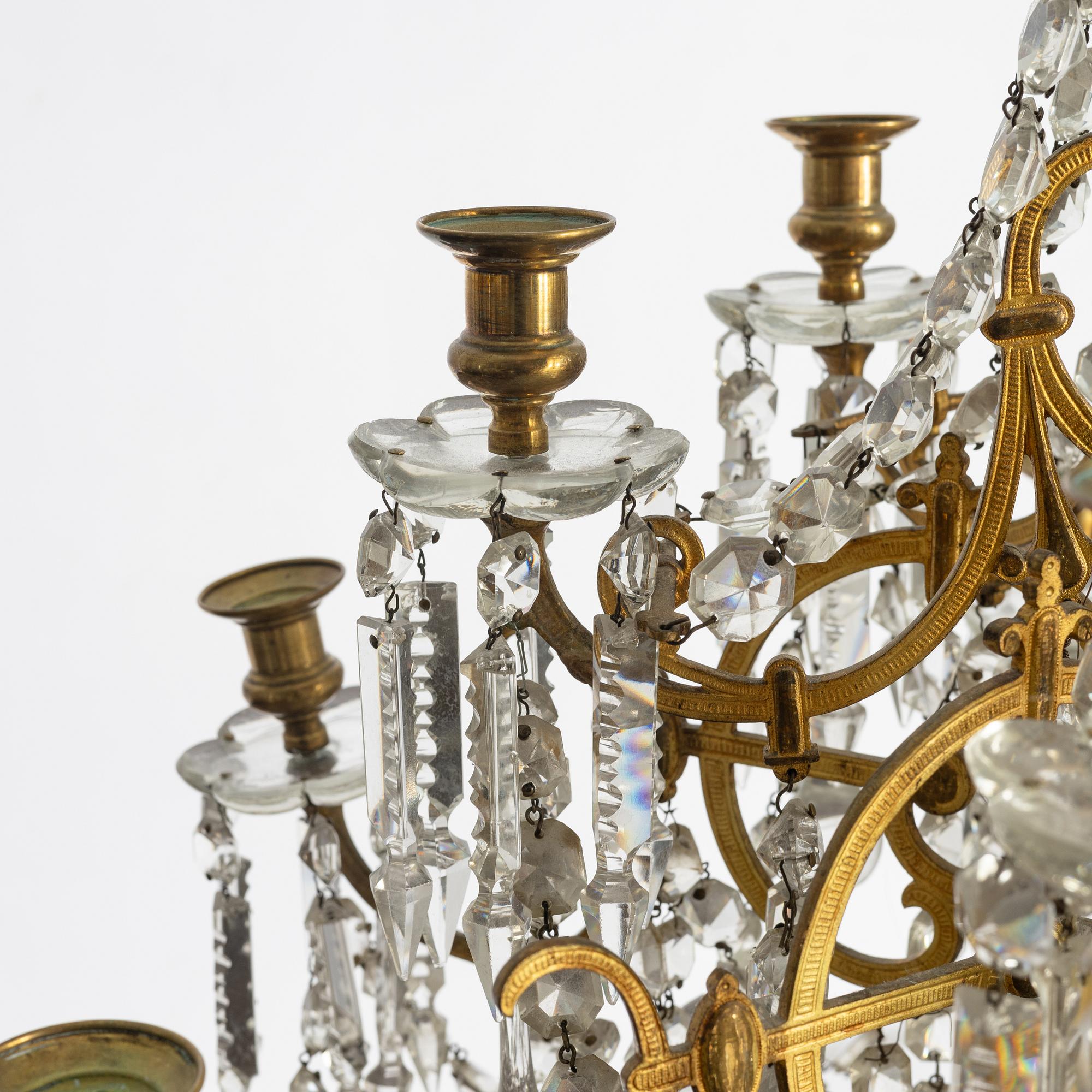 A chandelier, circa 1900.