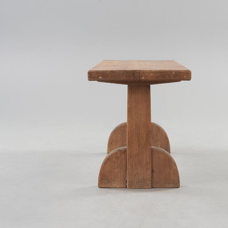 An Axel Einar Hjorth stained pine 'Sandhamn' table, Nordiska Kompaniet, 1930's.