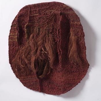 Magdalena Abakanowicz, a tapestry, "Bordeaux", flat weave, ca 125 x 107 cm, signed and dated 1969 verso.