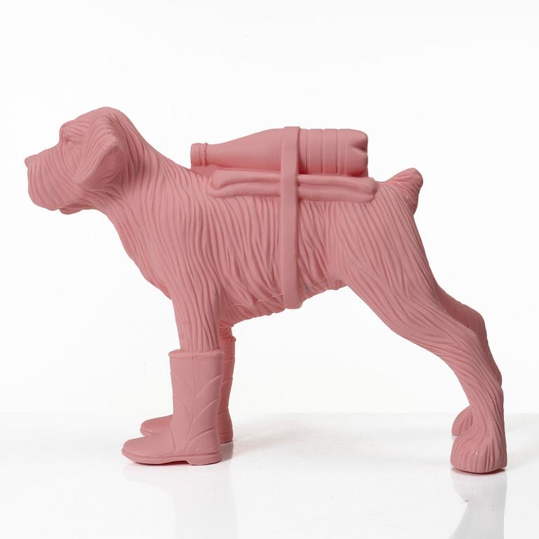 William Sweetlove, "Cloned Schnauzer with water bottle". (Pink).
