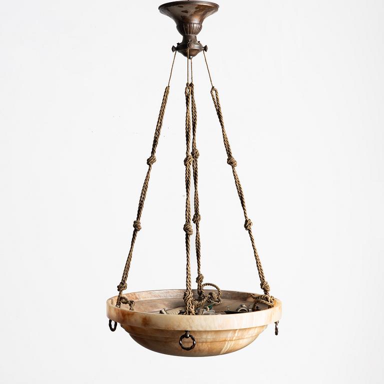 An alabaster ceiling lamp, 1920s.