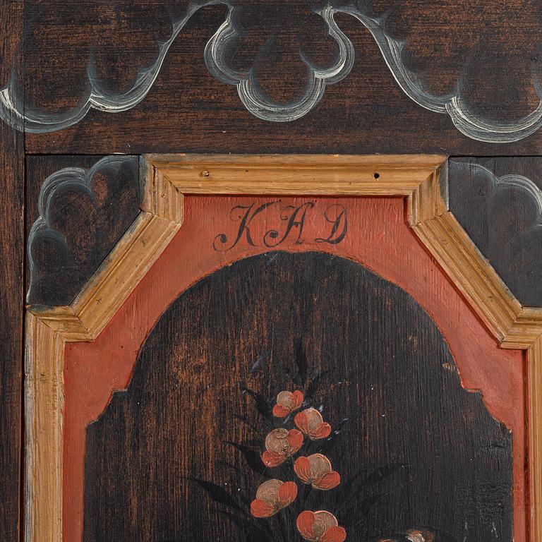 A painted cabinet, Järvsö, first half of the 19th Century.