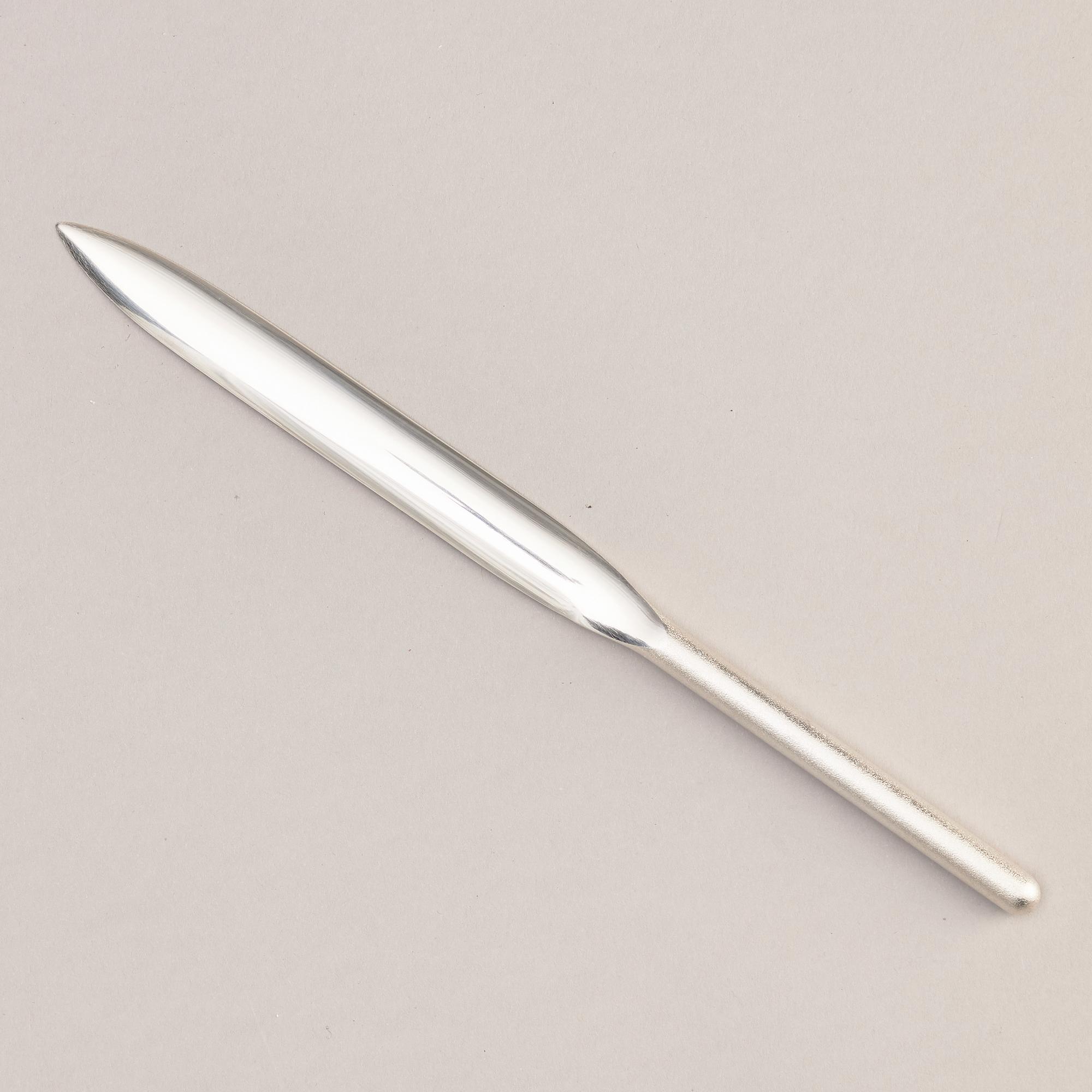A sterling silver letter knife, mark of Rolf Lindståhl, Stockholm 2000.