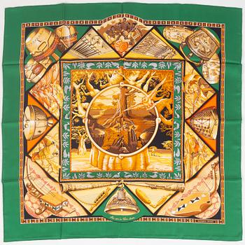 Hermès, scarf "Au Son du Tam-Tam".