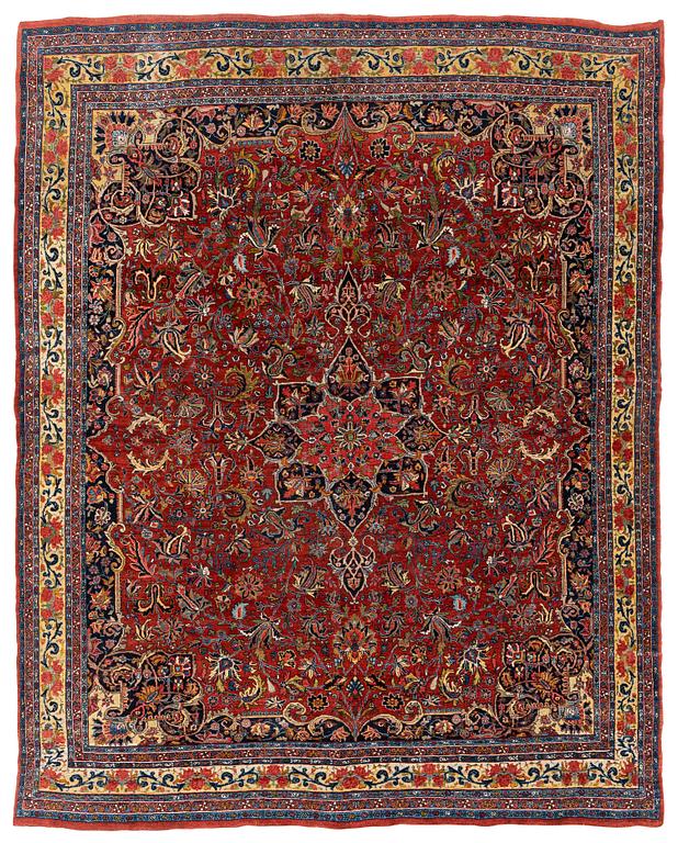 A semi-antik Bidjar carpet, ca 297 x 237 cm.