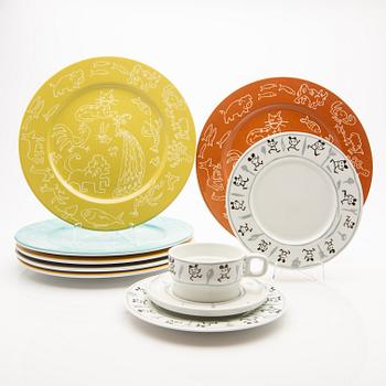 Javier Mariscal, Service pieces, 16 pieces, “PARA”, Bidasoa.
